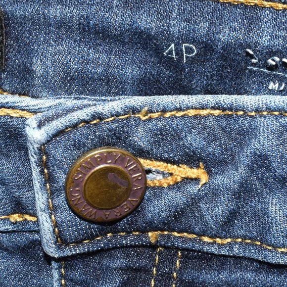 Simply Vera Vera Wang Skinny Mid Rise Petite Jeans - Picture 3 of 6